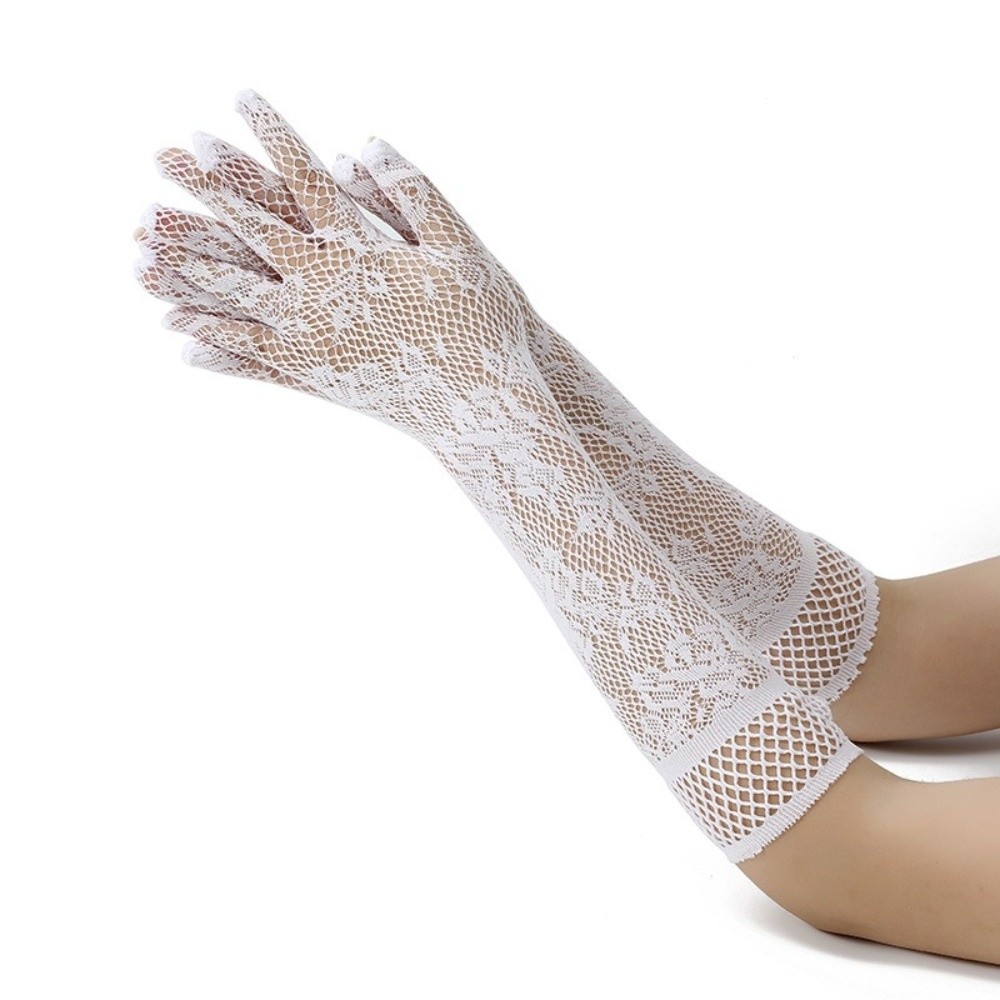 Women Fashion Gloves - Fashion Elegant Lace Mesh Gloves Ultra-thin