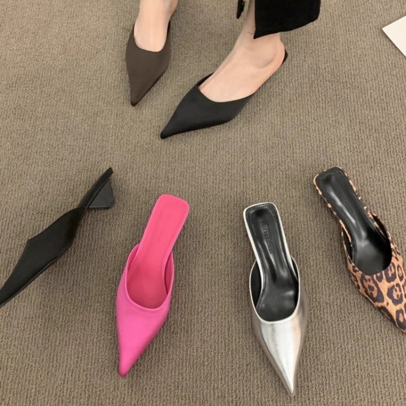 Women'S Fashion Sandals - New Luxury Pointed Toe Women Mules