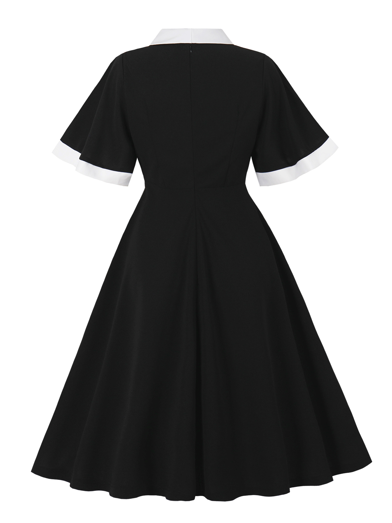 Tonval Contrast Lapel Flare Sl - огляд і ціна Women'S Fashion Of The 50S