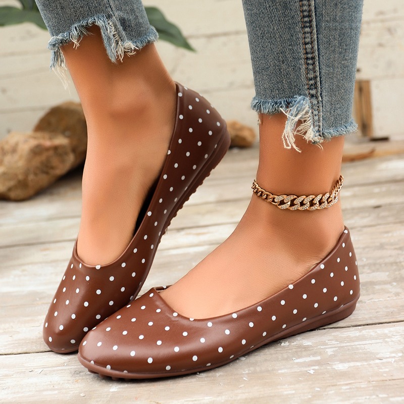 Ladies White Polka Dot Flats R - огляд і ціна Women'S Fashion Loafers