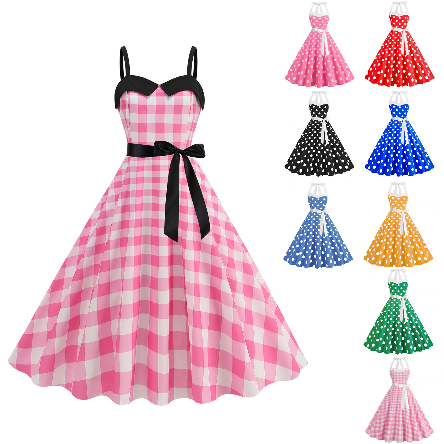 Elegant Women Polka Dot Dress  - огляд і ціна Women'S Fashion Of The 50S