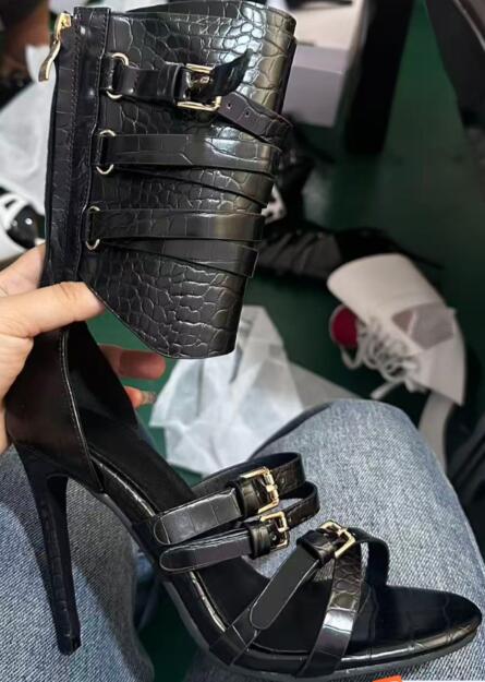 Sexy Black Leather Open Toe Cr - огляд і ціна Women'S Fashion Belts
