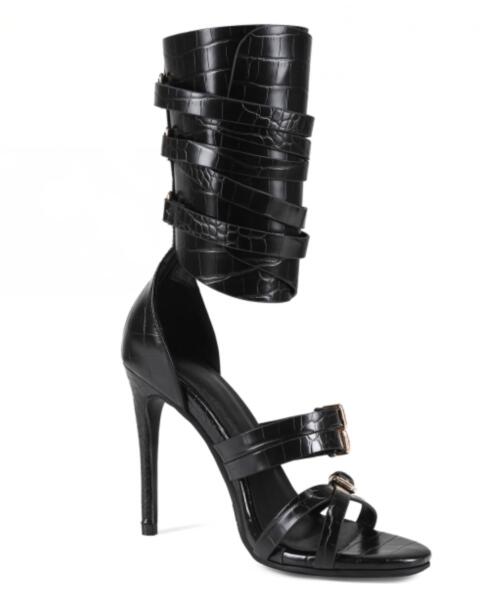 Sexy Black Leather Open Toe Cr - огляд і ціна Women'S Fashion Belts