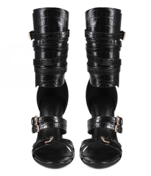 Sexy Black Leather Open Toe Cr - огляд і ціна Women'S Fashion Belts