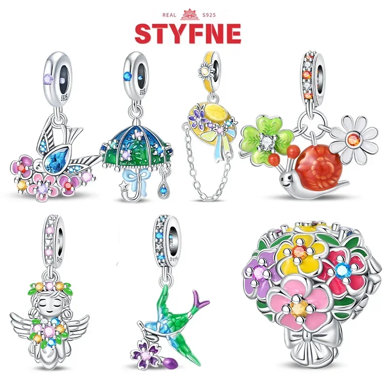 Silver-Plated Umbrella Charm B - огляд і ціна Women'S Fashion Umbrella