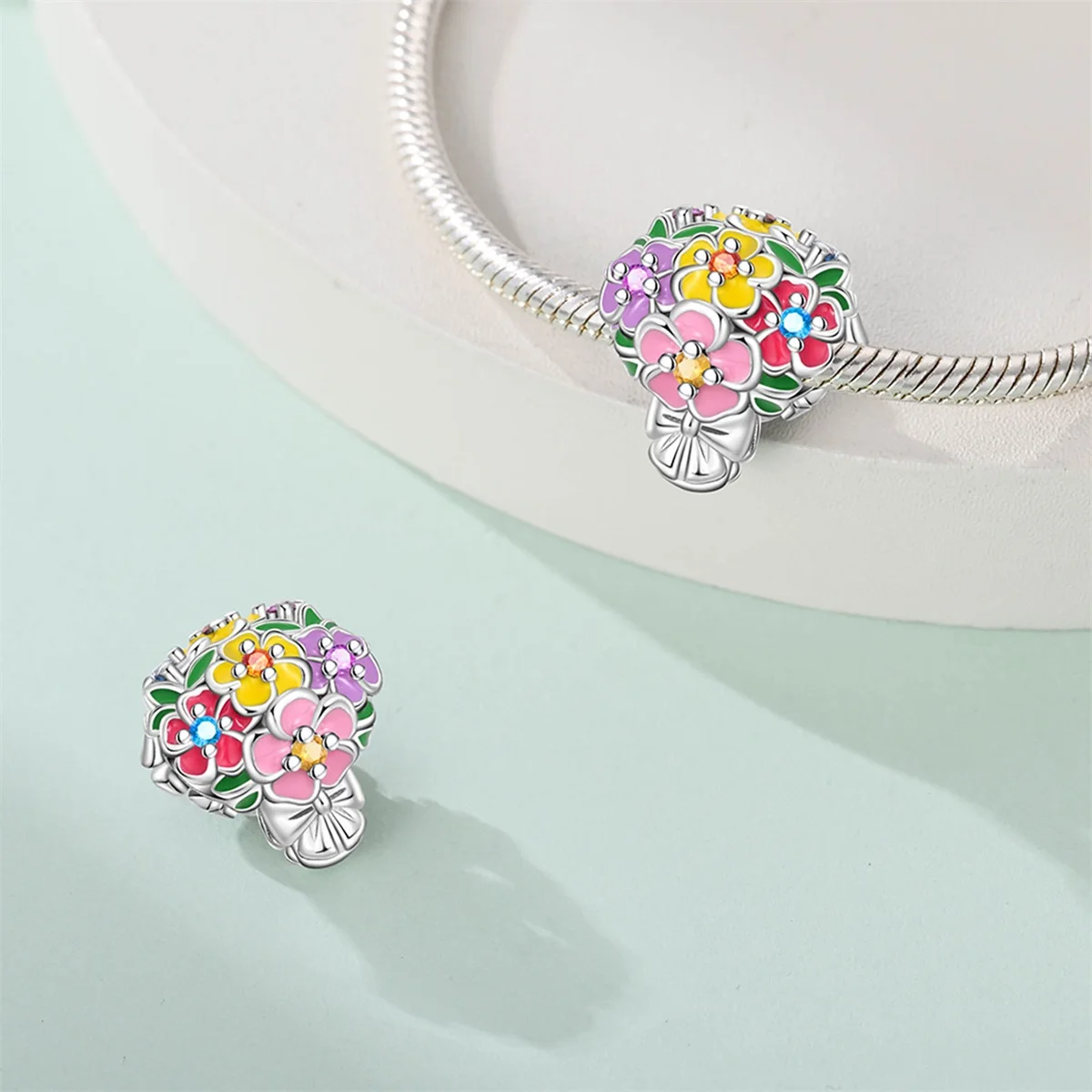 Silver-Plated Umbrella Charm B - огляд і ціна Women'S Fashion Umbrella