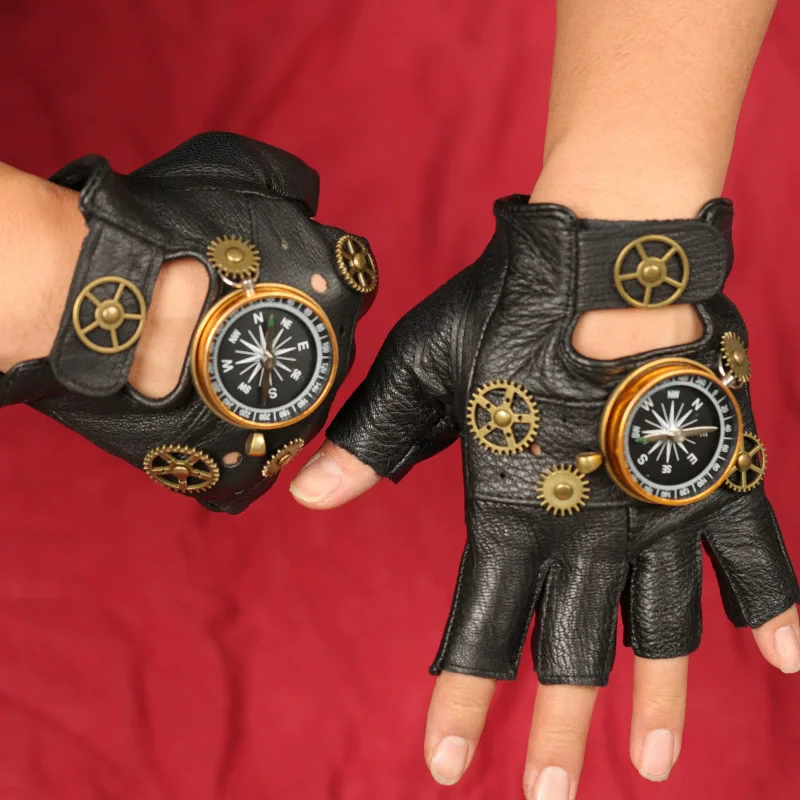 Steampunk PU Leather Fingerles - огляд і ціна Women Fashion Gloves