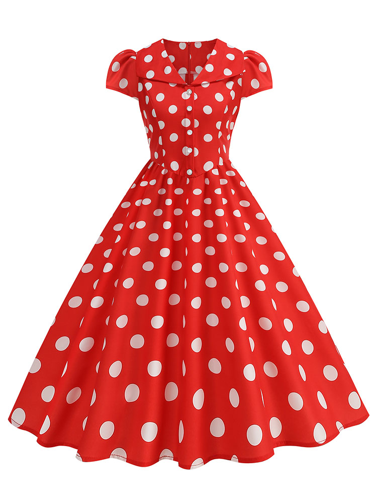 Women's Polka Dot Summer Dress - огляд і ціна Women'S Fashion Of The 50S