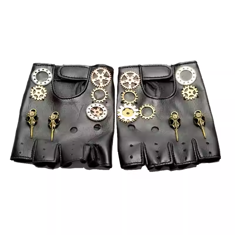 Steampunk PU Leather Fingerles - огляд і ціна Women Fashion Gloves