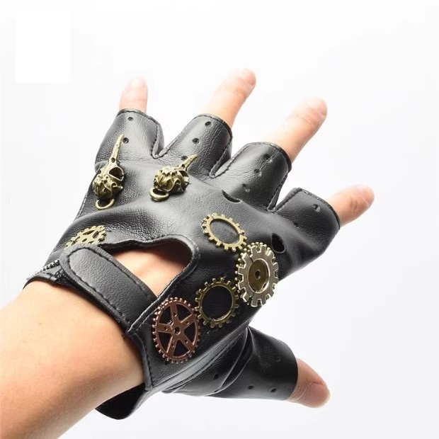Steampunk PU Leather Fingerles - огляд і ціна Women Fashion Gloves