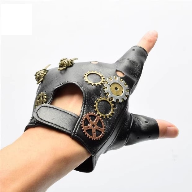 Steampunk PU Leather Fingerles - огляд і ціна Women Fashion Gloves