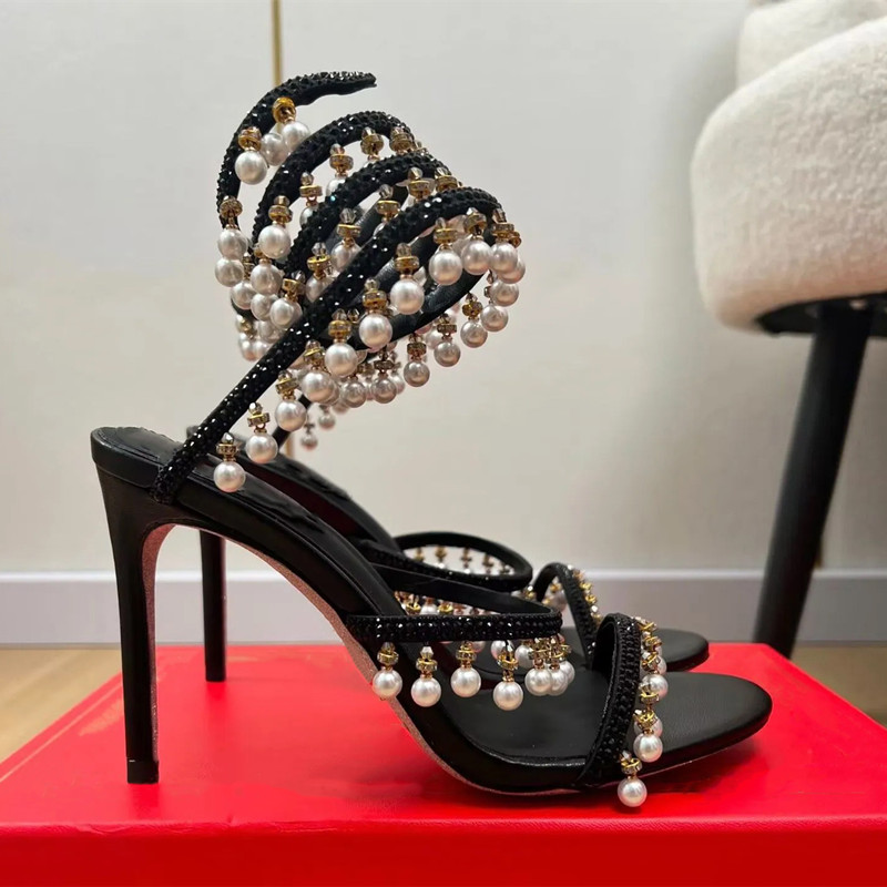 Luxury Rhinestones Pearls Tass - огляд і ціна Spaghetti Strap Dress