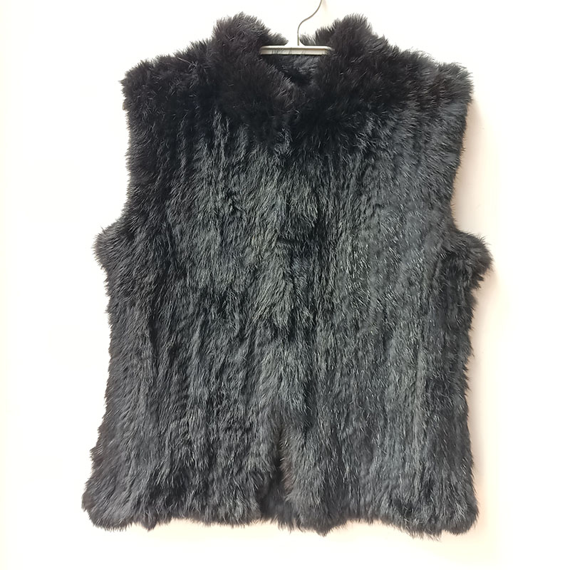 2023 Winter Black Knitted Real - огляд і ціна Women'S Fashion Gilet