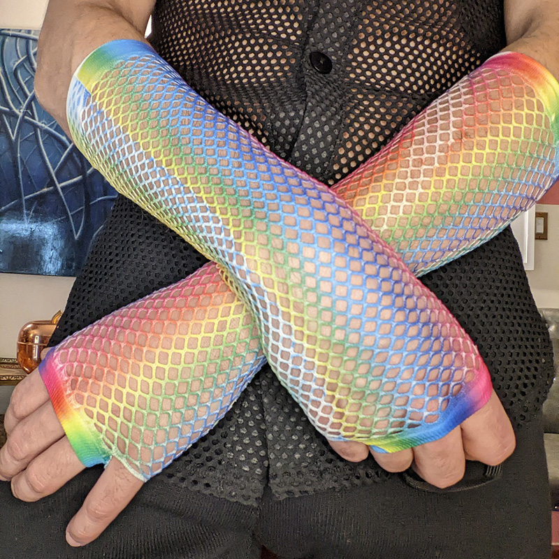 1 Pair Women Long Fishnet Net  - огляд і ціна Women Fashion Gloves