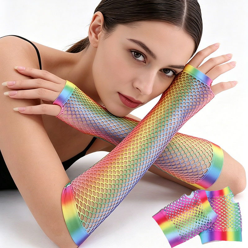 1 Pair Women Long Fishnet Net  - огляд і ціна Women Fashion Gloves