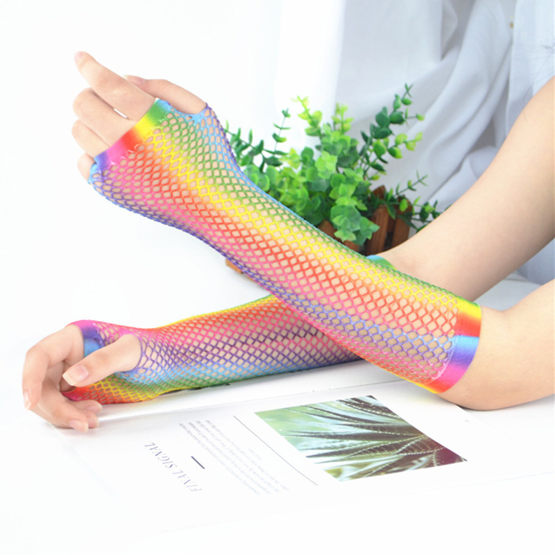 1 Pair Women Long Fishnet Net  - огляд і ціна Women Fashion Gloves