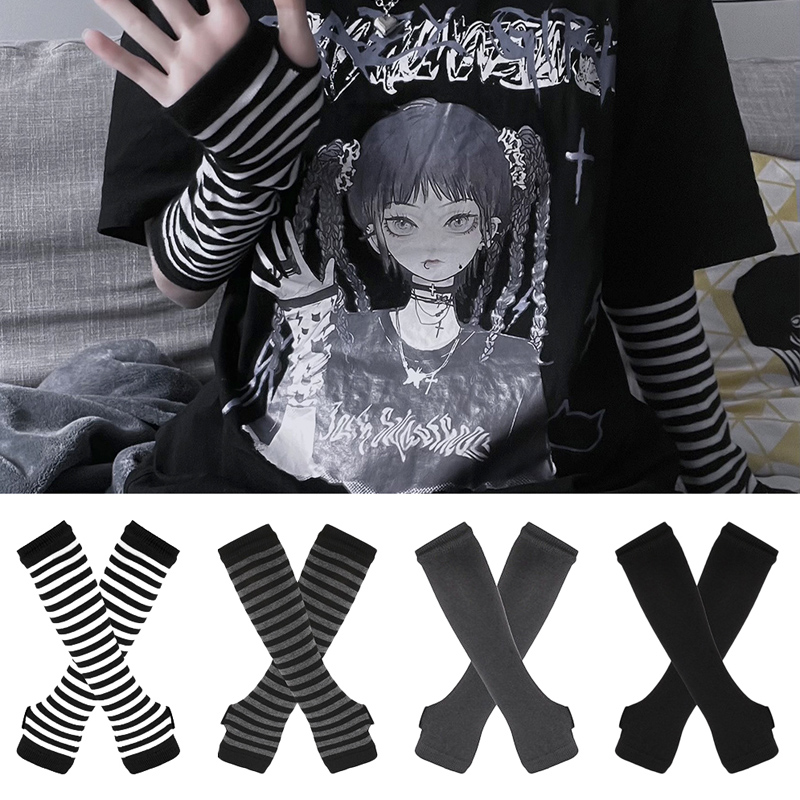 Women Long Sleeve Gothic Strip - огляд і ціна Women Fashion Gloves