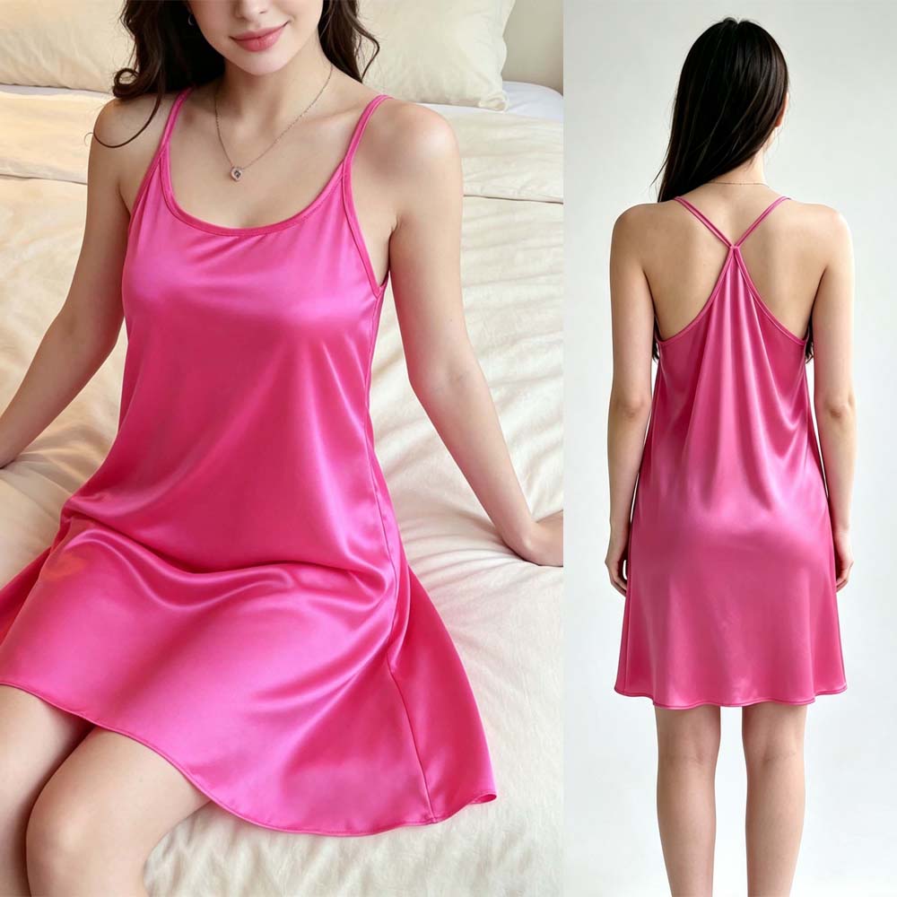 Pink Sexy Women's Home Dress S - огляд і ціна Spaghetti Strap Dress
